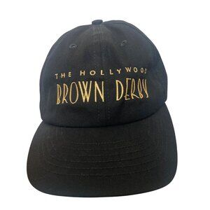 Vintage Disney Hollywood Studios Brown Derby Hat Black Strapback Made In USA
